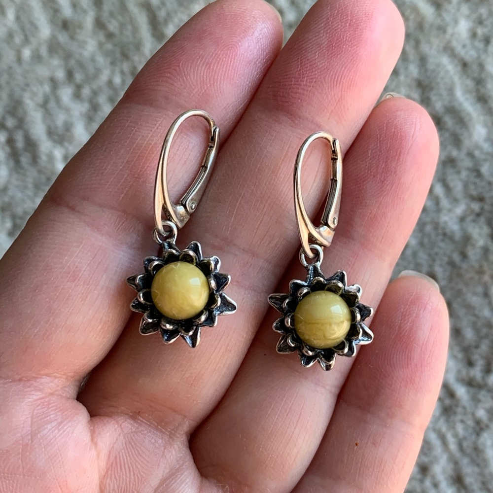 Natural Amber Earrings